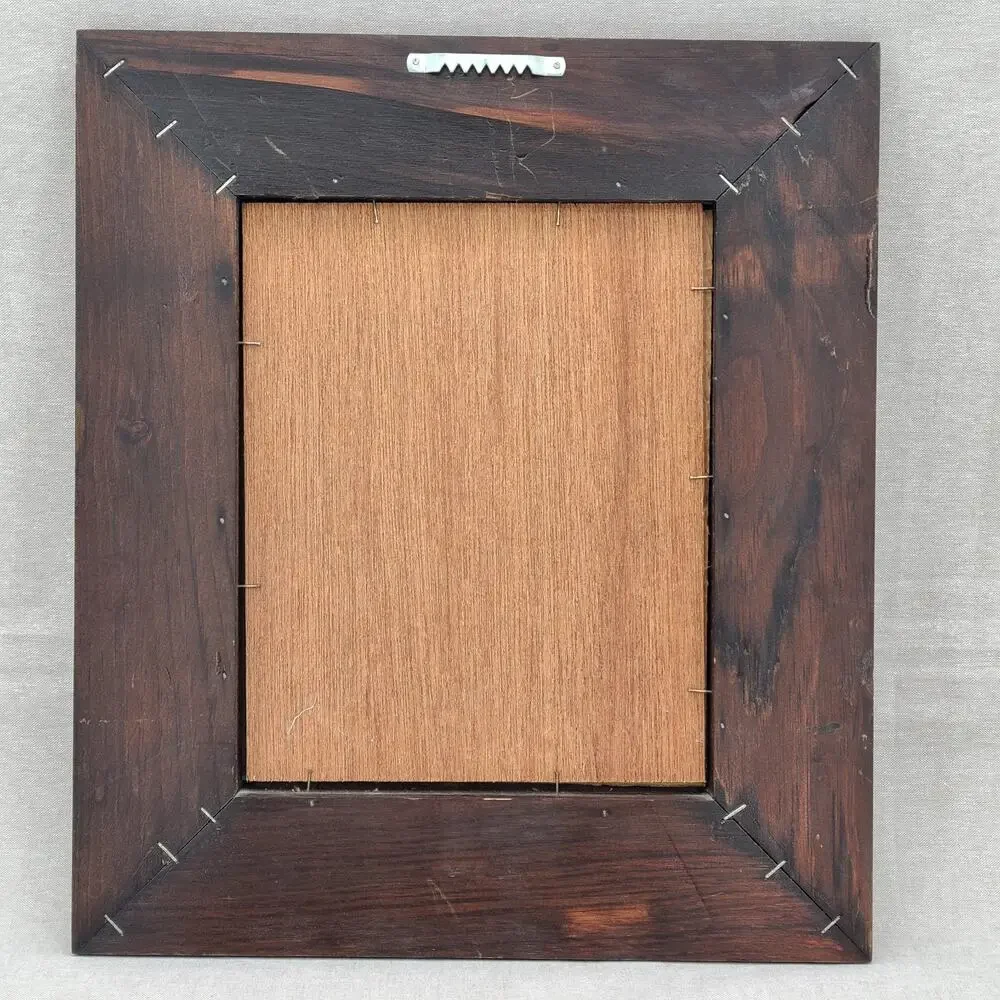 Beautiful Vintage Carved Wooden Picture Frame, Raised Bevel Molding 8